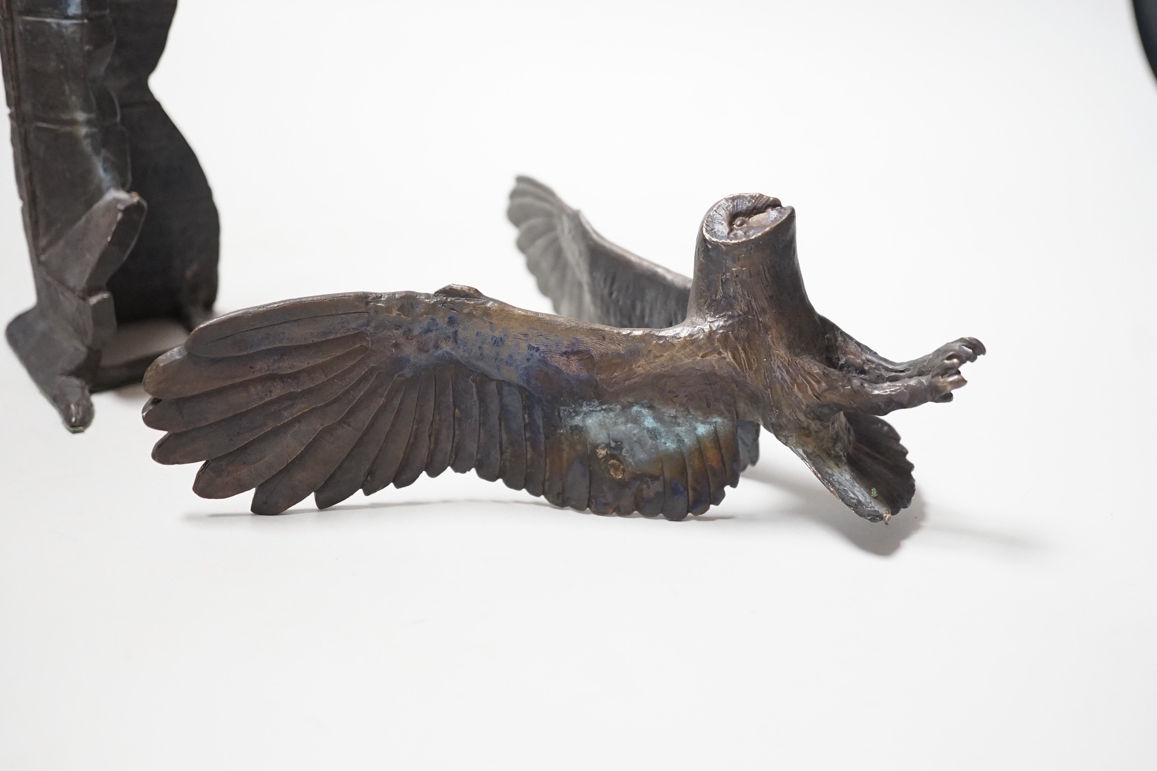 Paul Eaton - a limited edition bronze owl, signed and dated ‘91. Numbered 010 (a.f.)